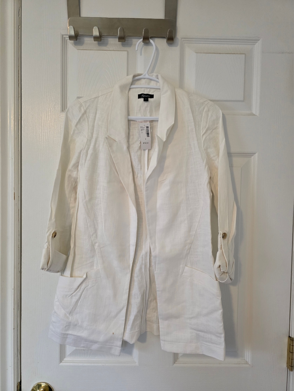 ✨️ NWT ✨️ | Linen-Blend Open Front Blazer | Size 2